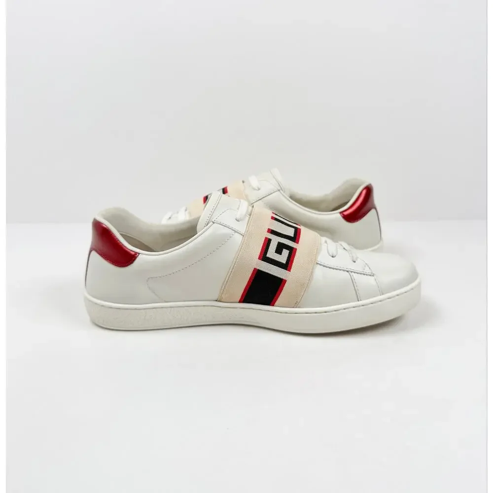 Size 7US - Gucci Ace Strap Leather Low Top